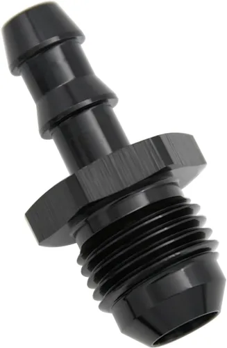 Miniatura 16 de Negro recto aluminio 4AN macho Flare a 1/4 "(6.3mm) Barb Push Hose Barb Fitting Adapter
