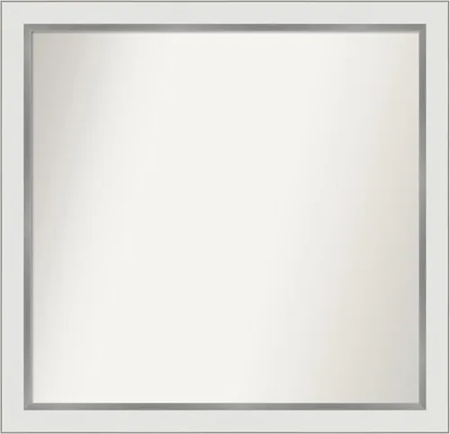 Miniatura 17 de Amanti Art Espejo de baño blanco para sobre el fregadero, 30 x 35 pulgadas, espejo de tocador rectangular estrecho de Eva de oro blanco, marco