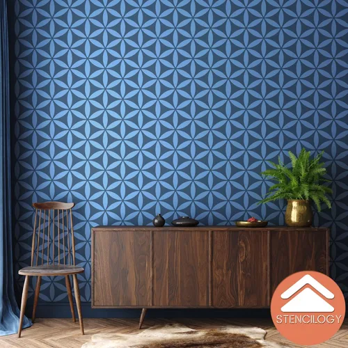 Miniatura 5 de STENCILOGY® / NILE - Plantilla de pared XL de 23 x 38 pulgadas, plantilla de flor de la vida, plantillas de pared grandes para pintar, Plantillas