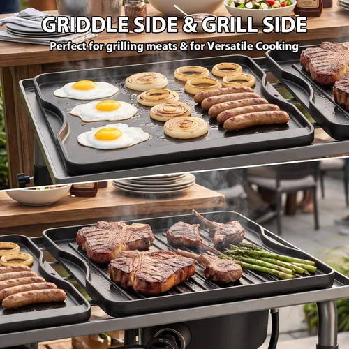 Miniatura 3 de Utheer Parrilla reversible para todas las estufas Camp Chef de 14 y 16 pulgadas, plancha de hierro fundido, para estufa Camp Chef Explorer de 2