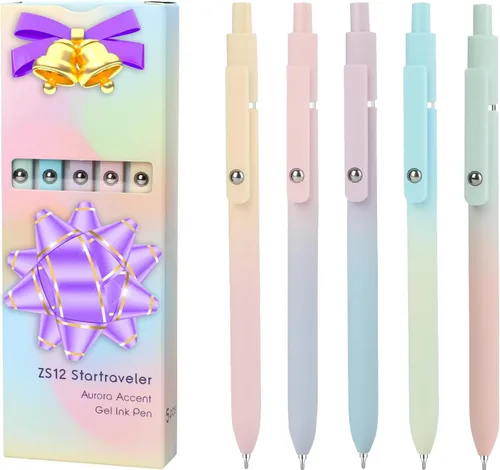 Miniatura 12 de Vanhench 10 bolígrafos de gel, lindos bolígrafos para cosas modernas, cesta de regalo de feliz cumpleaños, suministros de oficina estéticos