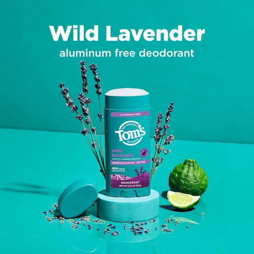 Miniatura 2 de Tom's of Maine Wild Lavender - Desodorante natural para hombres y mujeres, sin aluminio, sin fragancias, tintes ni conservantes artificiales, sin
