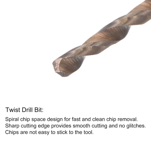 Miniatura 4 de uxcell M2 x 0.4 espiral flauta grifo y 0.063 in Twist Drill Broca Set, métrica M35 cobalto alta velocidad máquina roscado rosca rosca herramienta