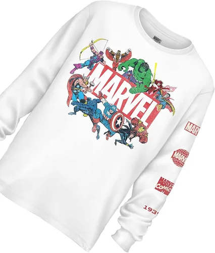 Miniatura 4 de Marvel - Camiseta de manga larga para hombre, Spiderman, Ironman, Capitán América y Hulk Tee Comics de manga larga