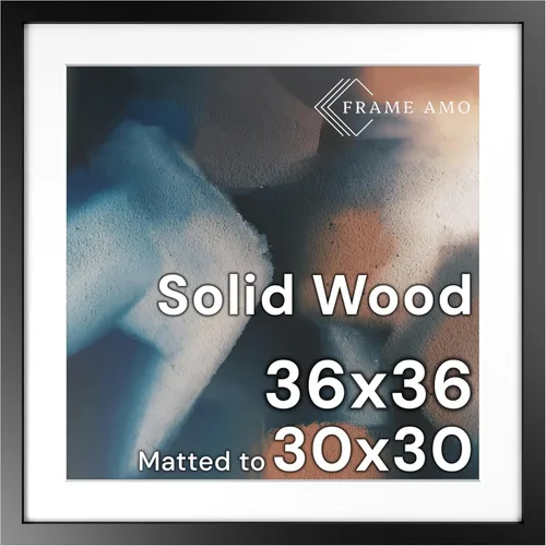 Miniatura 70 de Frame Amo Marco de póster de madera maciza de 13 x 19 pulgadas, color natural, tapete blanco para imagen de 11 x 17 pulgadas, parte frontal