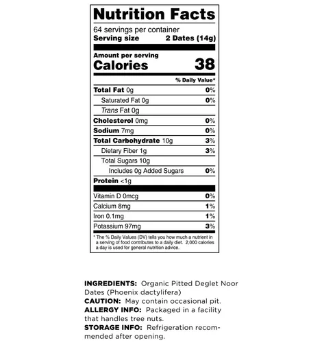 Miniatura 3 de Terrasoul Superfoods Dátiles orgánicos de Deglet, 6 libras (paquete de 3) – Sin hueso, fresco Edulcorante natural