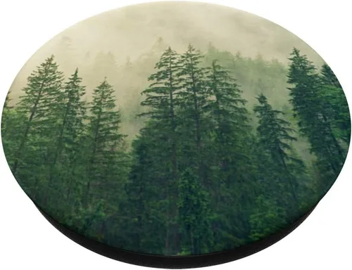 Miniatura 2 de Forest Fog Evergreens Woods, regalo para exteriores, PopSockets Grip y soporte para teléfonos y tabletas