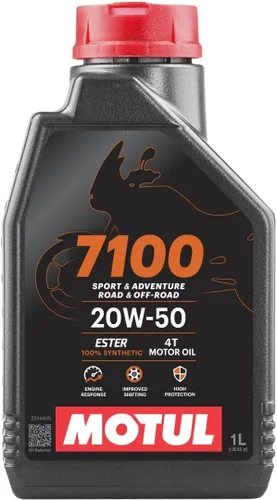 Miniatura 18 de Motul 7100 10W-50 4T 100% Aceite sintético de éster para motor de motocicleta, para carretera y fuera de carretera, 4 litros (104098)