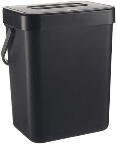 Miniatura 9 de Contenedor pequeño de compostaje de cocina de 3 litros, contenedor para encimera del hogar con tapa para compostador de basura (A)