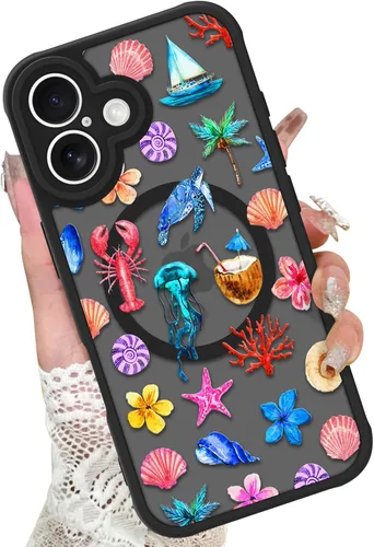 Miniatura 68 de KANGHAR - Funda para iPhone 11 [Compatible con Magsafe] Patrón estampado de leopardo Lindo guepardo Funda protectora magnética para niñas, mujeres