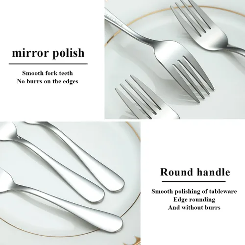 Miniatura 5 de Evanda Juego de Tenedores de Postre de 12 Piezas, Tenedor de Pastelería de Acero Inoxidable de 5.62", Tenedor de Aperitivos para Frutas, Pasteles