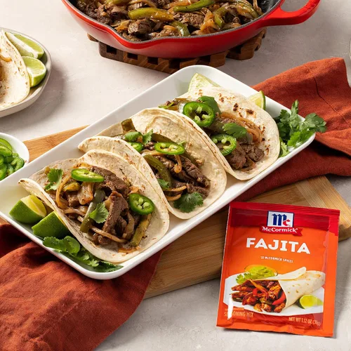 Miniatura 13 de McCormick Mezcla de condimentos, para fajitas estilo restaurante en casa. Se puede utilizar con: pollo, filete, camarones, verduras, 1.12 oz