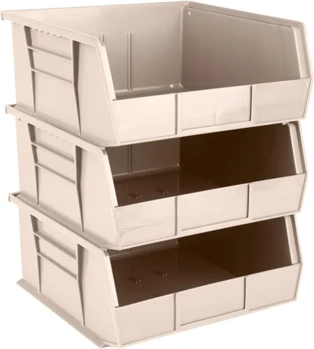 Miniatura 12 de Hudson Exchange - Contenedores apilables de plástico de 11 x 11 x 5 pulgadas y contenedores para colgar (color amarillo, 1 unidad)