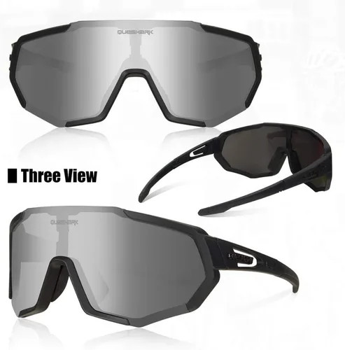Miniatura 2 de Queshark - Gafas de ciclismo, lentes de sol deportivos para hombres y mujeres, 1 lente polarizada 2 HD, lentes de sol polarizados para ciclismo