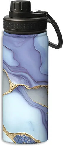 Miniatura 9 de Botellas de agua aisladas de 18 onzas, con estampado de mal de ojo, botella de agua deportiva aislada de doble pared a prueba de fugas, taza térmica