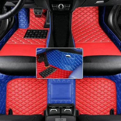 Miniatura 7 de Alfombrillas personalizadas con diamantes para el 97 % de los autos, SUV, deportivos, cobertura completa, lindos tapetes de piso de cuero