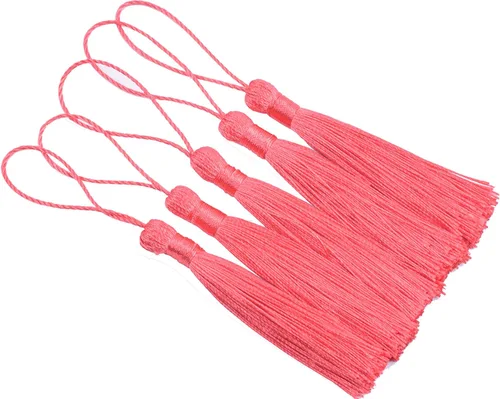 Miniatura 7 de KONMAY, borlas pequeñas y suaves, con bucles para proyectos de bricolaje, hechas a mano, sedosas, de 3.5 pulgadas, 20