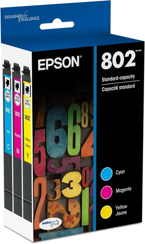 Epson T802520 T802 DURABrite cartuchos de tinta de capacidad estándar, ultra color