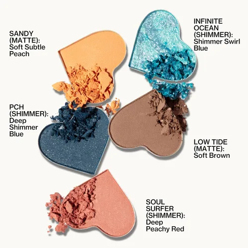Miniatura 8 de Pacifica Paleta de sombras de ojos – Sombra de ojos mineral Malibu, tonos neutros mezclables con mate aterciopelado, brillante y metálico, infusión