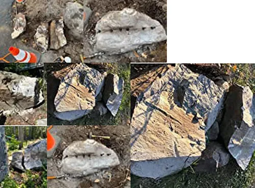 Miniatura 7 de Cuñas de división de rocas, cuñas de piedra pesada, cincel de hierro y herramientas de separación de rocas. Estas herramientas de cuña y plumas