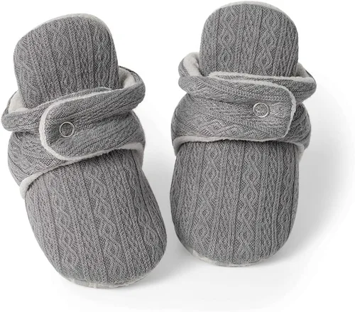 Miniatura 179 de Sawimlgy - Botines de algodón antideslizantes para recién nacido, con agarre, para cuna o para el invierno