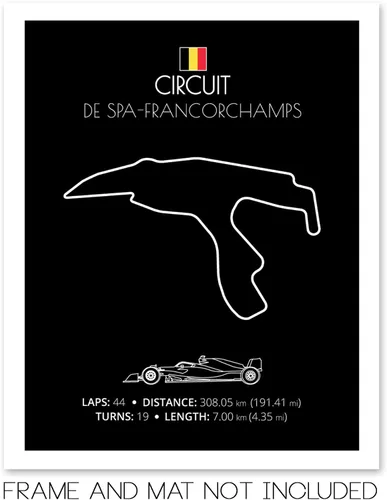 Miniatura 21 de Custom Car Posters Póster hecho a mano compatible con Autodromo Enzo e Dino Ferrari (Imola, Italia), póster de pista de carreras diseñado