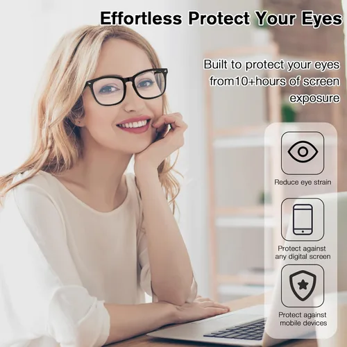 Miniatura 4 de Lentes de luz azul para mujeres y hombres, con bloqueo de luz azul, protección para computadora, juegos, televisión, teléfono, lectura