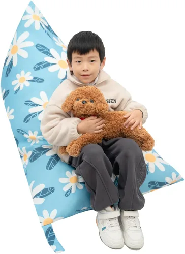 Miniatura 15 de LOLOMLO Funda para puf de almacenamiento de animales de peluche, 52 x 31 pulgadas, puf extra grande con cremallera YKK, sofá de asiento sentado