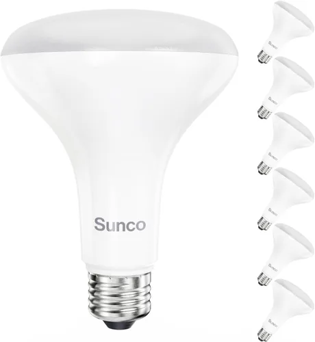 Sunco - Paquete de 6 bombillas LED BR30, bombillas empotradas, iluminación de inundación interior, 1600 LM, 16 W (equivalente a 100 W) 2700 K blanco