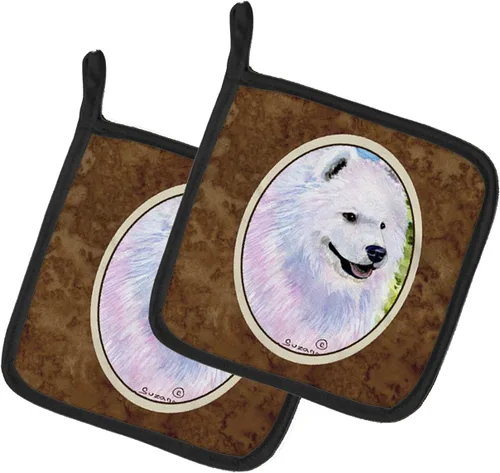 Miniatura 55 de Caroline's Treasures SS8617PTHD - Juego de soportes para ollas de cocina resistentes al calor, almohadillas calientes para horno para cocinar, Husky