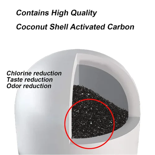 Miniatura 2 de Huining 4 filtros de agua de cúpula de cerámica con carbón activado con cáscara de coco en el interior, para reemplazo de filtro de prefiltración