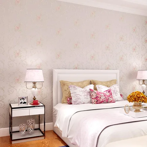 Miniatura 6 de Papel tapiz vintage 3D floral para despegar y pegar, papel tapiz de damasco con estampado floral en relieve, autoadhesivo, no tejido, papeles
