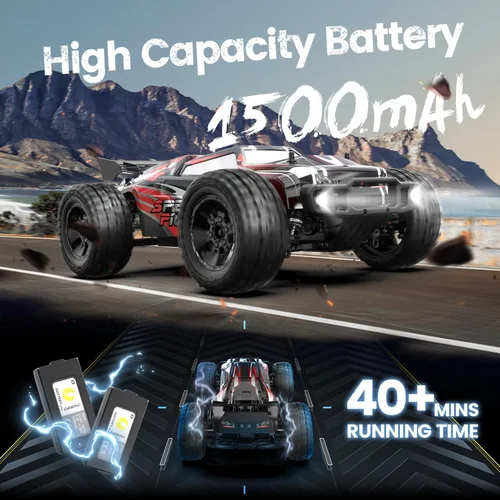 Miniatura 4 de DEERC 9206E DIY Carcasa Extra - Auto RC grande a escala 1:10, 30+ mi/h, auto de control remoto de alta velocidad grado hobby para adultos y niños