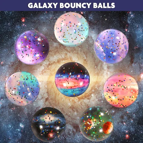 Miniatura 2 de Pllieay Sistema solar para niños, juguetes espaciales de galaxia, 1.77 pulgadas, bolas hinchables a granel y tarjetas de galaxia para recuerdos
