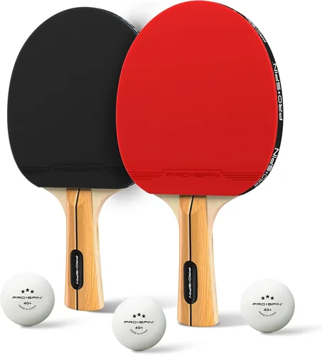 Miniatura 10 de PRO-SPIN Paletas de ping pong – Juego de alto rendimiento con raquetas de tenis de mesa premium, pelotas de ping pong de 3 estrellas, estuche de Set