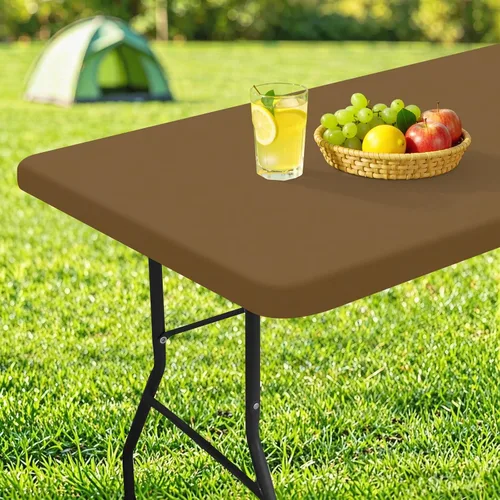 Miniatura 40 de homing Mantel cuadrado ajustable de poliéster impermeable, protector de mesa lavable para picnic, campamento, al aire libre (negro, 34 x 34 pulgadas)