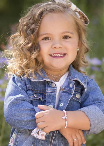 Miniatura 4 de Pulsera de tiara de princesa de plata esterlina para niñas con perlas cultivadas y cristales rosados de alta gama