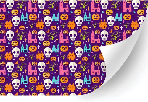 Miniatura 24 de HTV4U Vinilo de transferencia de calor con estampado de Halloween (zigzag de Halloween, 18.5 pulgadas x 3 yardas), papel de transferencia de prensa
