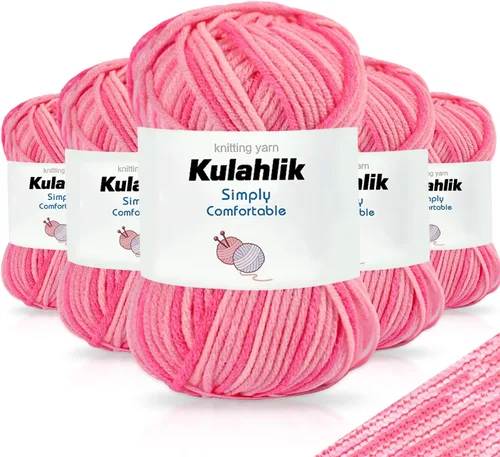 Miniatura 49 de 50g (1x50g) Hilo Acrílico para Crochet y Tejido, Hilo Degradado Colorido, 1 Rollo de Madejas, Hilo Acrílico Multicolor, Perfecto para Proyectos