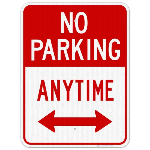Miniatura 12 de SIGO SIGNS señal con la leyenda "No Parking Anytime", grande 10 x 14 pulgadas, de aluminio, para uso interior o exterior