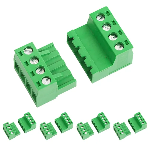 Miniatura 14 de 10 pares de conectores de bloque de terminales de tornillo enchufables de 2 pines de 5,08 mm de paso con enchufe Phoenix para cable de 28-12AWG