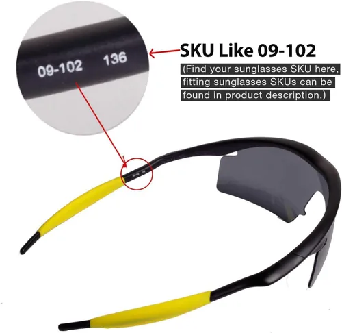 Miniatura 4 de Walleva Lentes o lentes de repuesto con bloc de nariz negro para gafas de sol Oakley M Frame Strike - Varias opciones disponibles