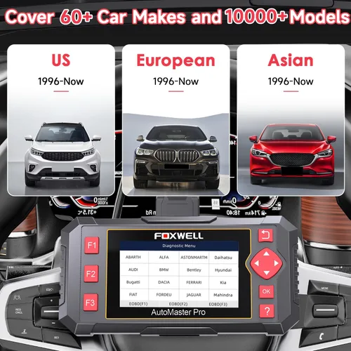 Miniatura 8 de FOXWELL Herramienta de diagnóstico del escáner OBD2 NT604, ABS/SRS/transmisión/comprobación del lector de código del motor para automóviles