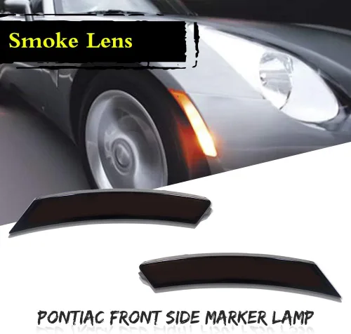 Miniatura 3 de Lámparas de Marca Lateral Delantera LED de Lente Ahumada Ámbar Compatibles con 2006-2010 Pontiac Solstice, 2007-2010 Saturn Sky Lente ahumada LED