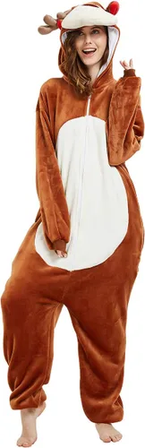 Miniatura 2 de Disfraz de ciervo para mujer, mono de reno para adultos, pijama de una pieza