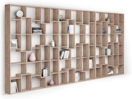 Miniatura 18 de Mobili Fiver, Iacopo XS Estantería con puertas de panel (63.31 x 31.5 pulgadas), color negro Ashwood, Made in Italy