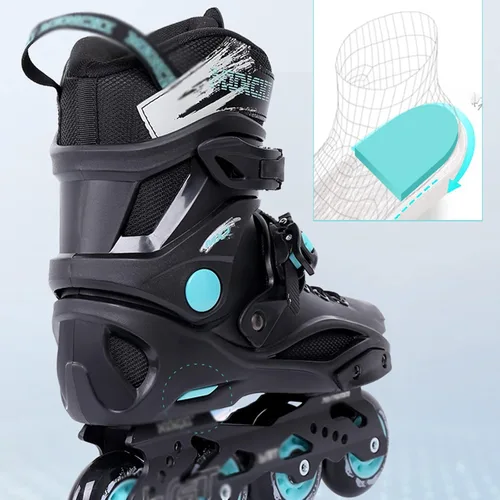 Miniatura 9 de DHAEY Patines en línea para principiantes profesionales para niños y niñas, 8 ruedas, patines para deportes al aire libre