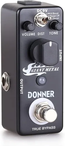 Miniatura 2 de Donner pedal gigante de guitarra de metal, aumenta el efecto de distorsión, 3 modos
