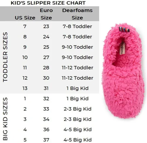 Miniatura 5 de Dearfoams Unisex-Child Washable Skye Pile Closed Back Slipper