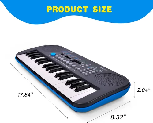 Miniatura 5 de Lexington EK3282 - Teclado de piano eléctrico digital portátil de 32 teclas, mini teclado musical para regalo para niños (negro)